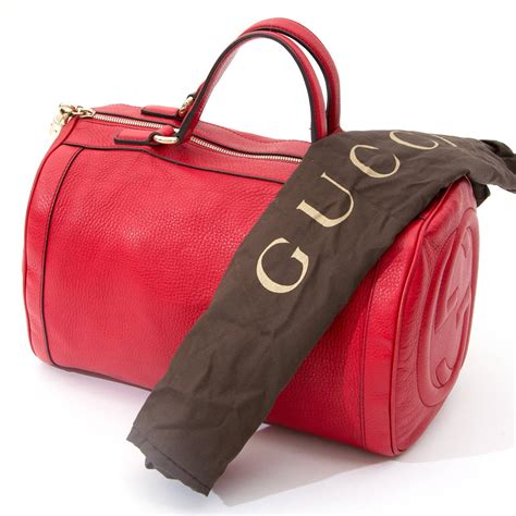 red gucci boston bag|Gucci Boston bag guccissima.